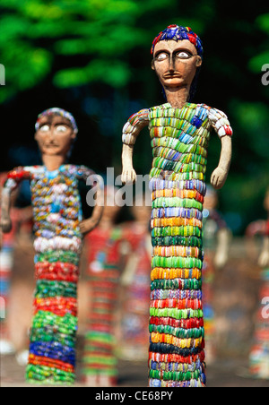 Statues de jardin ; Rock ; Inde Chandigarh Banque D'Images