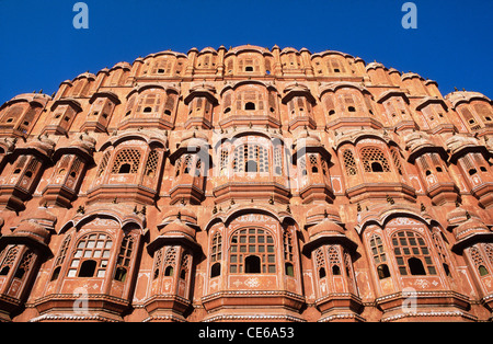 Hawa Mahal ; Palais du vent ; Jaipur ; Rajasthan ; Inde ; asie Banque D'Images