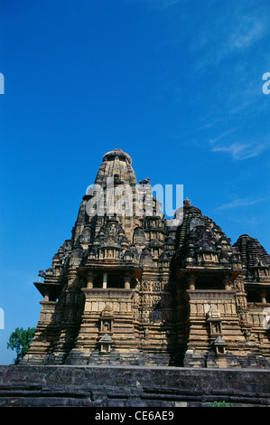Temple de Vishwanath ; Groupe occidental ; Khajuraho ; Madhya Pradesh ; Inde ; Asie Banque D'Images