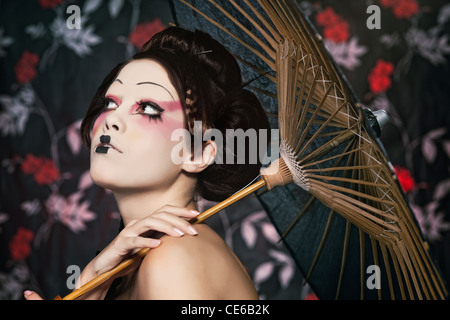 Photo stylisée d'une geisha, réalisé par des professionnels de l'artiste polonais Banque D'Images