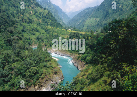 Rivière RAM Ganga ; Thal ; Thal Pithoragarh ; Uttarancal ; région de Kumaon ; Uttarakhand ; inde ; asie Banque D'Images