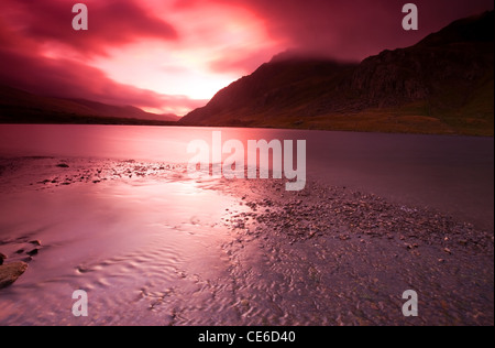 Llyn Idwal, Snowdonia, Banque D'Images
