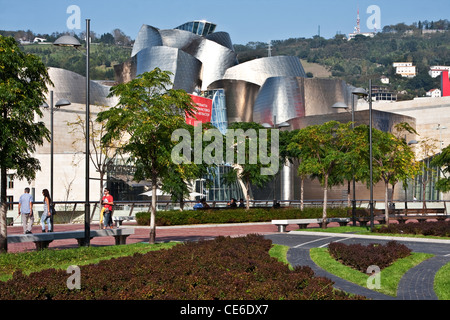 Musée Guggenheim Bilbao Espagne détails Banque D'Images