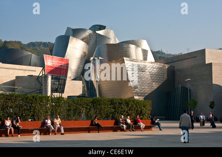 Musée Guggenheim Bilbao Espagne détails Banque D'Images