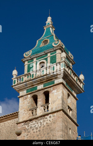 Majorque Valldemossa Cartuja clocher de l'église détail Banque D'Images