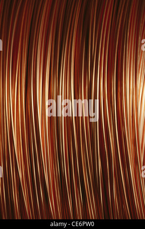 Fils de cuivre ; fils de cuivre ; câble de cuivre ; arrière-plan ; résumé ; inde ; asie Banque D'Images