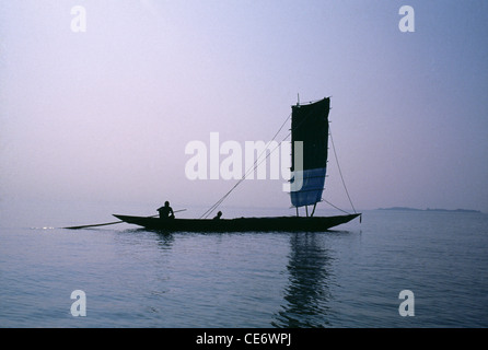 Bateau dans le lac Chilka Orissa en Inde - asm 83442 Banque D'Images