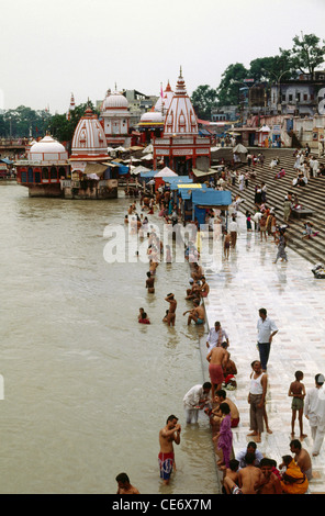 83409 personnes STP : baignade à har ki pauri haridwar Gange Inde Uttar Pradesh Banque D'Images