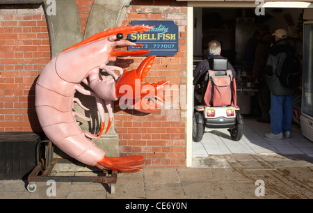 En plastique géant crevette Brighton Seafront Banque D'Images