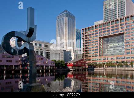 Heron Quays, Canary Wharf, Londres, Angleterre Banque D'Images