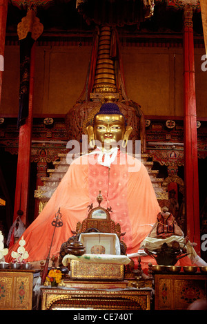 SSK 82789 : Bouddha en or à hemis gompa leh ladakh Jammu-et-Cachemire en Inde Banque D'Images