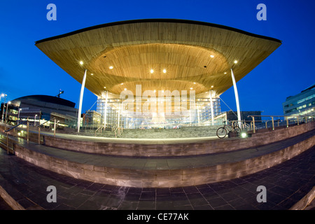 Assemblée nationale du Pays de Galles, Cardiff Bay. Banque D'Images