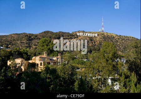 Le célèbre panneau Hollywood à Hollywood Hills Banque D'Images