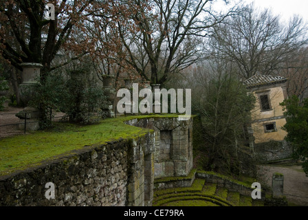 La Maison penchée, Parco dei mostri ensemble monumental, Bomarzo, Viterbe, Latium, Italie Banque D'Images