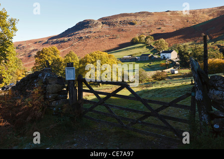 Ashness Bleaberry et ferme est tombé, près de l'Ashness Bridge, Parc National de Lake District, Cumbria, Angleterre Banque D'Images