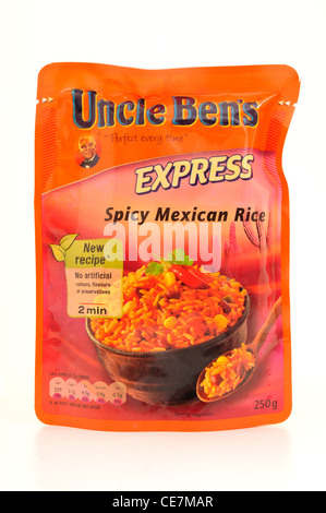 Express Uncle Ben's Riz salé.saveur Mexicaine. Banque D'Images