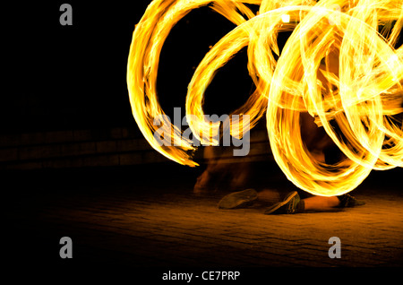 Feu à Varsovie - Vieille Ville, Pologne Banque D'Images