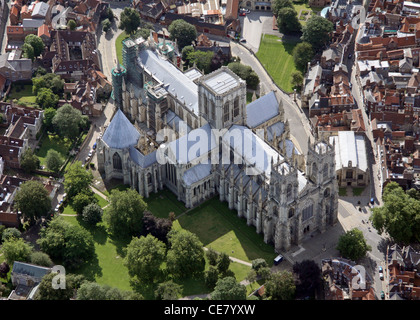 Vue aérienne de la cathédrale de York Banque D'Images