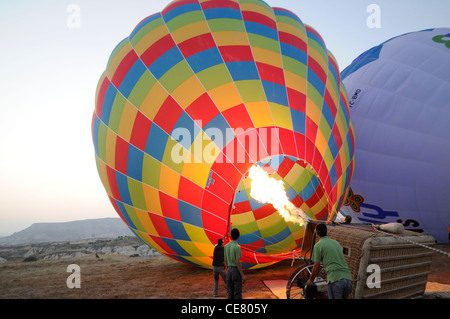 Vol en ballon. Cappadoce, Turquie Banque D'Images