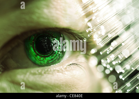 Eye et circuit électronique Banque D'Images