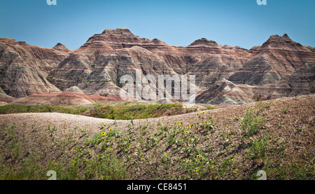 Montagnes rocheuses américaines Parc National Badlands Dakota du Sud SD les belles images de paysage images grand haut reso horizontal aux Etats-Unis US haute résolution Banque D'Images