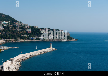 Le port de Nice et de port, France Banque D'Images