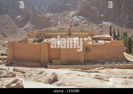 Le monastère grec-orthodoxe à Saint Catherine's dans le désert du Sinaï, existant dans le centre sud du Sinaï depuis plus de 15 siècles Banque D'Images