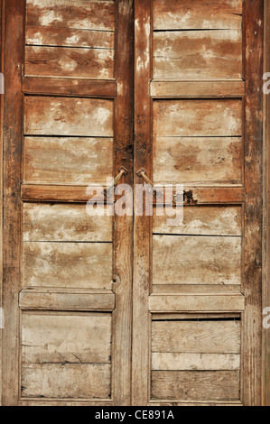 La porte en bois en Chine Banque D'Images