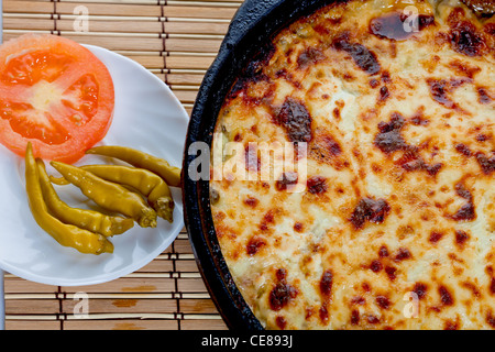 Poulet fraîchement préparé avec hot chili Banque D'Images