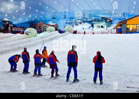 L'Asie, Arabie, Dubai, Dubaï, l'Émirat de Dubaï de ski dans le Mall of Emirates Banque D'Images