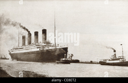 Le RMS Titanic de la White Star Line. À partir de l'histoire mouvementée de 25 ans en images, publié en 1935. Banque D'Images