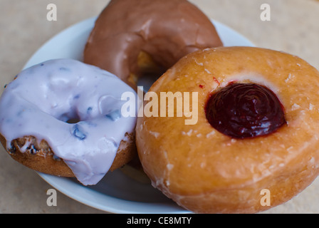 Une assiette de beignets Banque D'Images