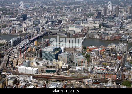 Image aérienne Southwark Street, Tate Modern, Bankside, Blackfriars, Londres SE1 Banque D'Images