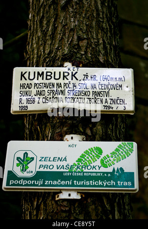 Château, Kumburk, ruines, site d'information touristique, des signes (CTK Photo/Marketa Hofmanova) Banque D'Images