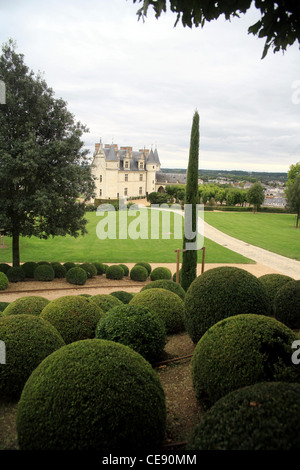 Les Jardins du Château d'Amboise Loire Valley France Banque D'Images