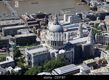 Image aérienne de la Cathédrale St Paul, à Londres Banque D'Images