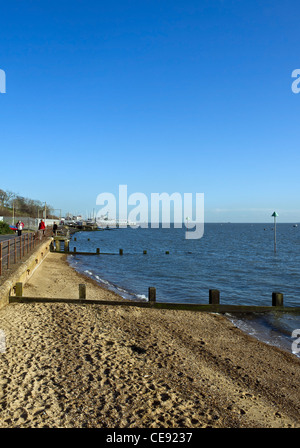 Plage Quai de Bell à Leigh on Sea Banque D'Images