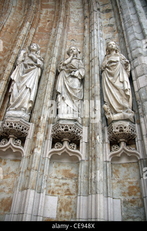 L'église Notre Dame du Sablon (église Notre Dame de Sablon) une église au style gothique tardif à Bruxelles. Banque D'Images