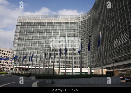 Bâtiment du Berlaymont à Bruxelles. Banque D'Images