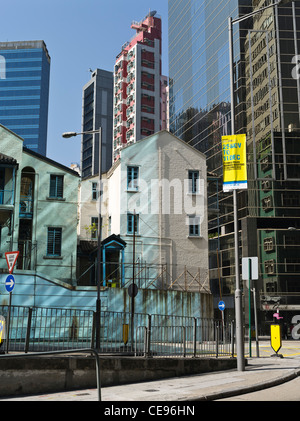 Dh CENTRAL HONG KONG vieille maison coloniale bâtiments et de nouvelles tours gratte-ciel moderne chine Banque D'Images