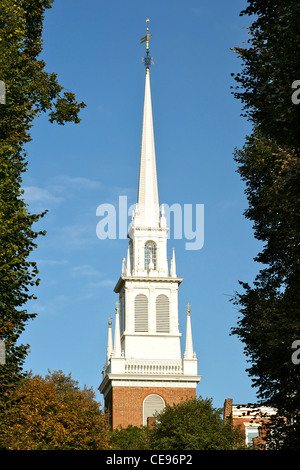 Old North Church à Boston, Massachusetts, États-Unis. Banque D'Images