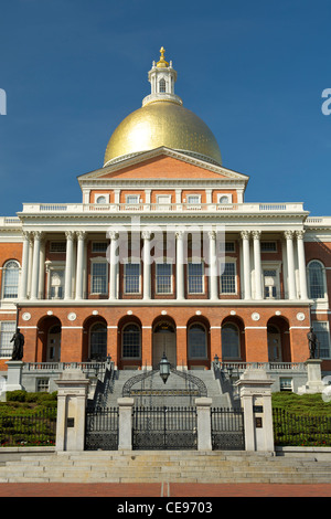 Massachusetts State House à Boston, Massachusetts, États-Unis. Banque D'Images