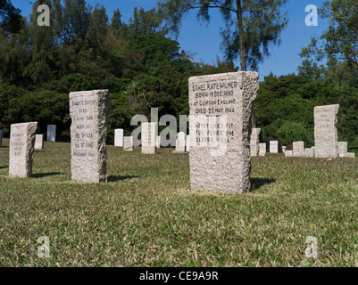 dh les pierres angulaires de l'armée britannique STANLEY HONG KONG les pierres tombales de la guerre japonais occupation monde deux guerre 2 historique japon cimetière chine Banque D'Images