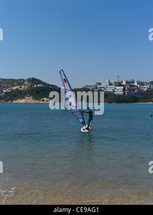 Dh STANLEY HONG KONG Windsurfer St Stephens Stanley Bay Beach Banque D'Images