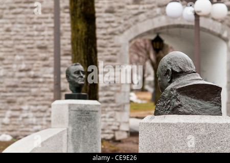 Roosevelt/Churchill Monument le long de la rue St-Louis, Québec, Québec, Canada Banque D'Images