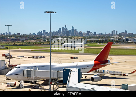 Une scène de l'aéroport Kingsford Smith, Sydney, Australie Banque D'Images