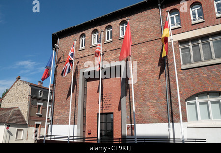 Musée de la Reddition (Musée de la reddition) où le général Jodl remis à Gen Eisenhower le 7 mai 1945, Reims, France. Banque D'Images