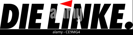 Logo du Parti de la gauche allemande. Banque D'Images