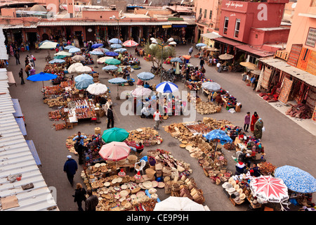 Place du marché de Marrakech, Maroc Banque D'Images