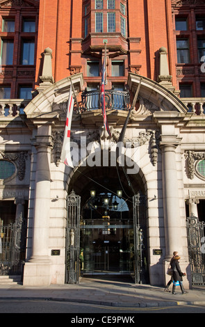 Entrée de Palace Hotel, anciennement Refuge bâtiment Assurance, Oxford Street, Manchester, UK Banque D'Images